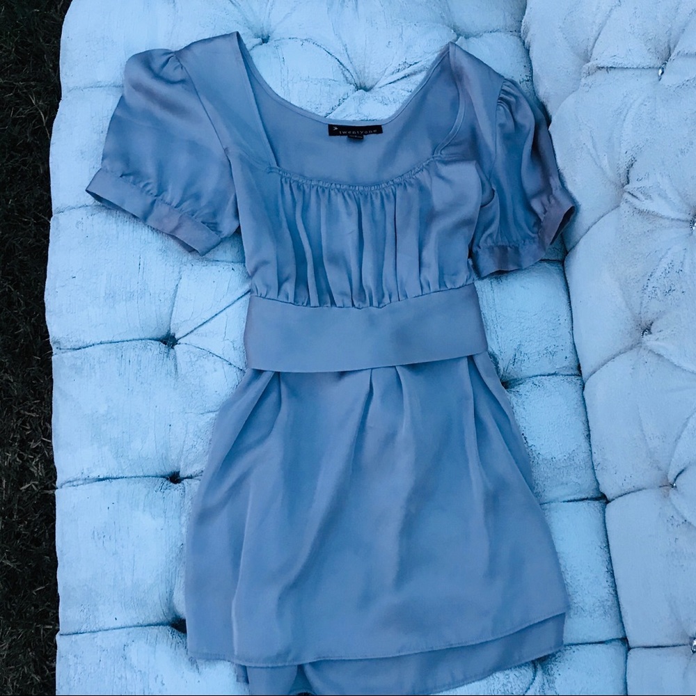 Forever 21 Silver Gray Blouse Top Size Small NWOT